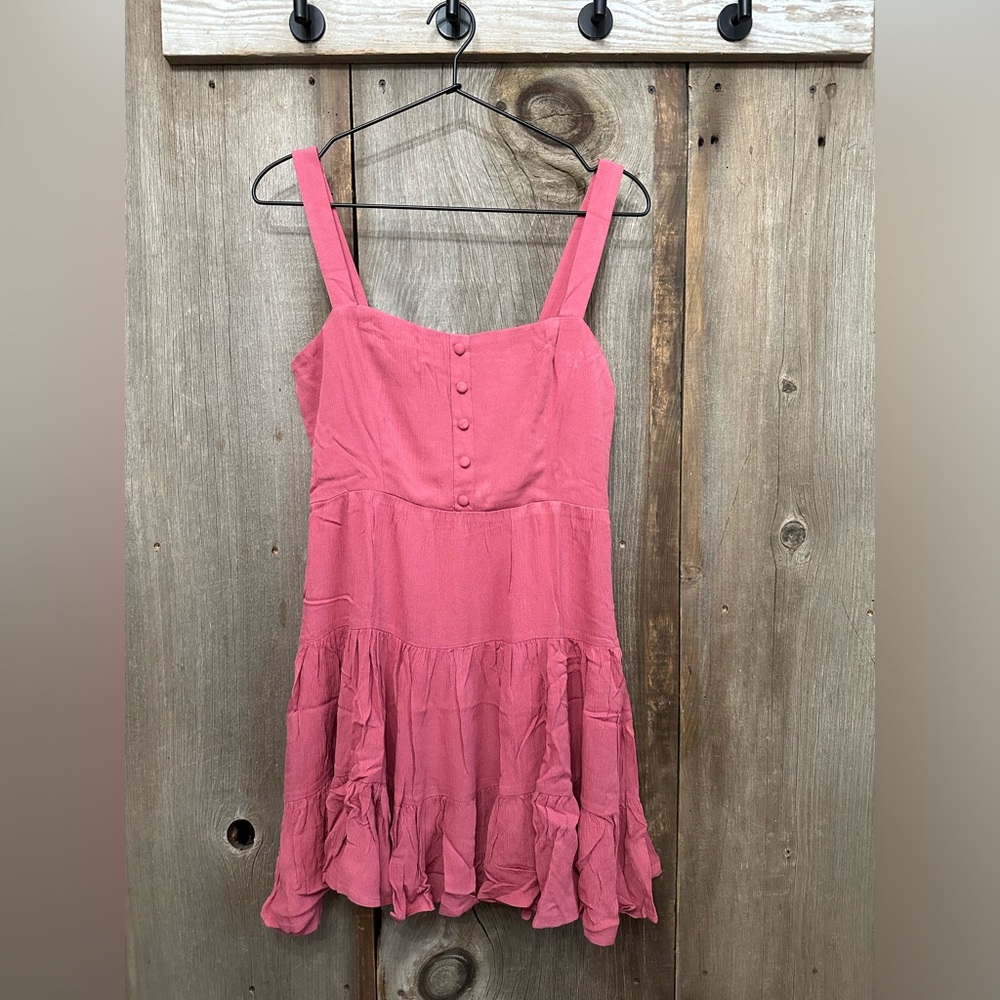 Forever 21 Sweetheart Fit & Flare Mini Dress in Rose Petal Pink Size Medium